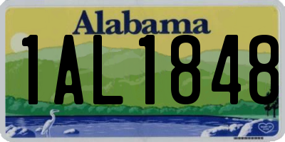 AL license plate 1AL1848