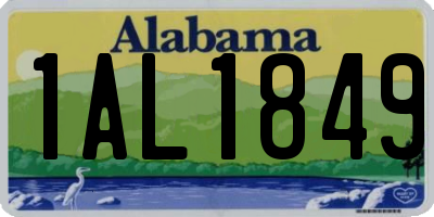 AL license plate 1AL1849