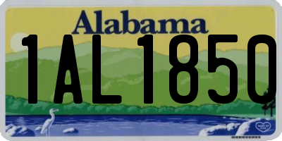 AL license plate 1AL1850