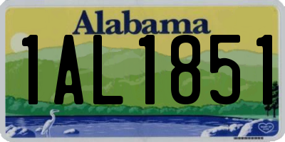 AL license plate 1AL1851