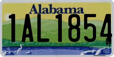 AL license plate 1AL1854