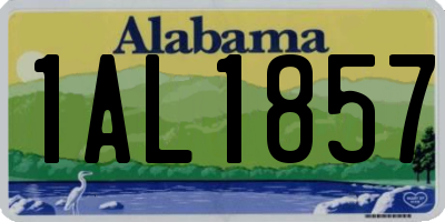 AL license plate 1AL1857