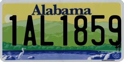 AL license plate 1AL1859