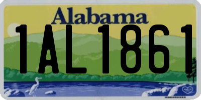 AL license plate 1AL1861