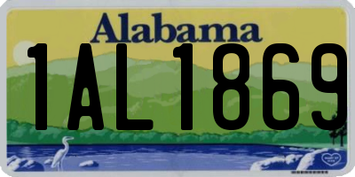 AL license plate 1AL1869