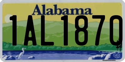 AL license plate 1AL1870