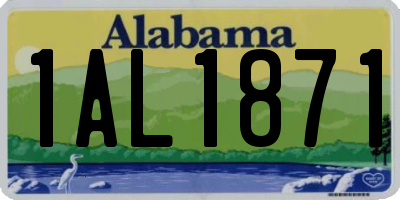 AL license plate 1AL1871