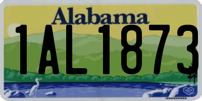 AL license plate 1AL1873