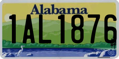 AL license plate 1AL1876