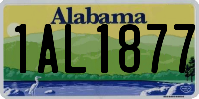 AL license plate 1AL1877