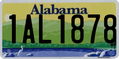 AL license plate 1AL1878