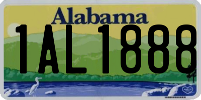 AL license plate 1AL1888