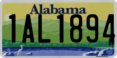 AL license plate 1AL1894