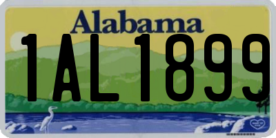 AL license plate 1AL1899