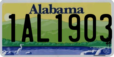 AL license plate 1AL1903