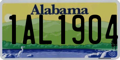 AL license plate 1AL1904