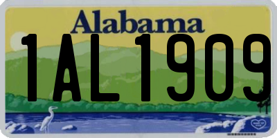 AL license plate 1AL1909