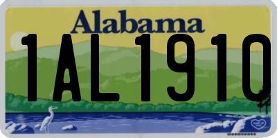 AL license plate 1AL1910