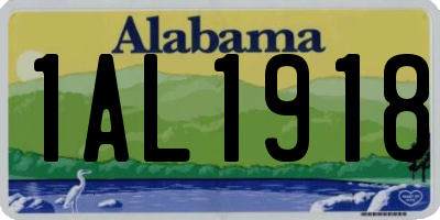 AL license plate 1AL1918