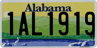AL license plate 1AL1919