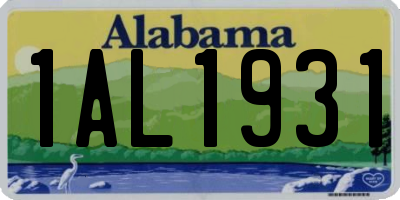 AL license plate 1AL1931