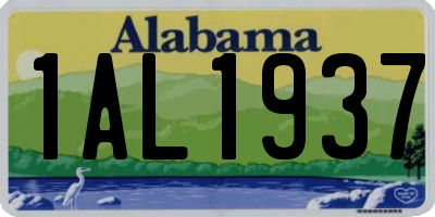 AL license plate 1AL1937