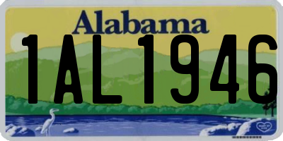 AL license plate 1AL1946