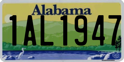 AL license plate 1AL1947