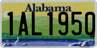 AL license plate 1AL1950