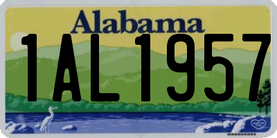 AL license plate 1AL1957