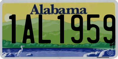AL license plate 1AL1959