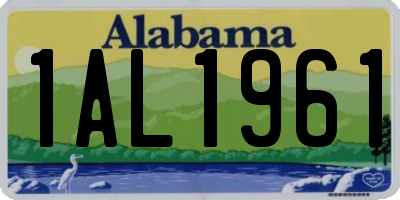AL license plate 1AL1961