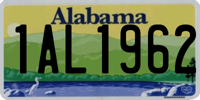 AL license plate 1AL1962
