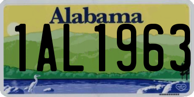 AL license plate 1AL1963
