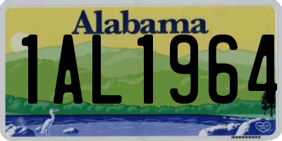 AL license plate 1AL1964