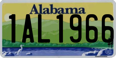 AL license plate 1AL1966