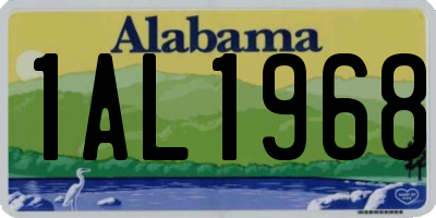 AL license plate 1AL1968