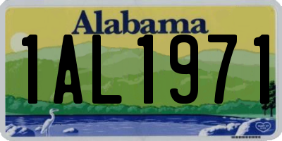 AL license plate 1AL1971