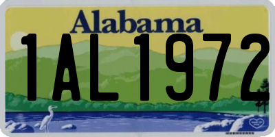 AL license plate 1AL1972