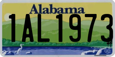 AL license plate 1AL1973