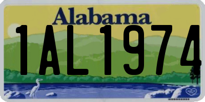 AL license plate 1AL1974