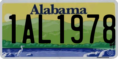 AL license plate 1AL1978