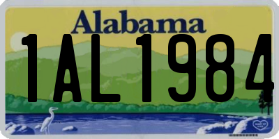 AL license plate 1AL1984