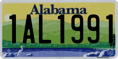 AL license plate 1AL1991