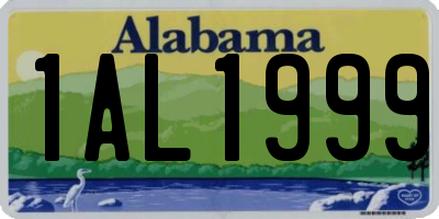 AL license plate 1AL1999