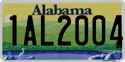 AL license plate 1AL2004
