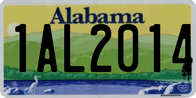 AL license plate 1AL2014