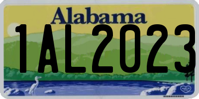 AL license plate 1AL2023