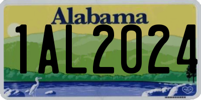 AL license plate 1AL2024