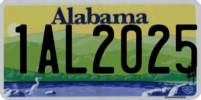 AL license plate 1AL2025